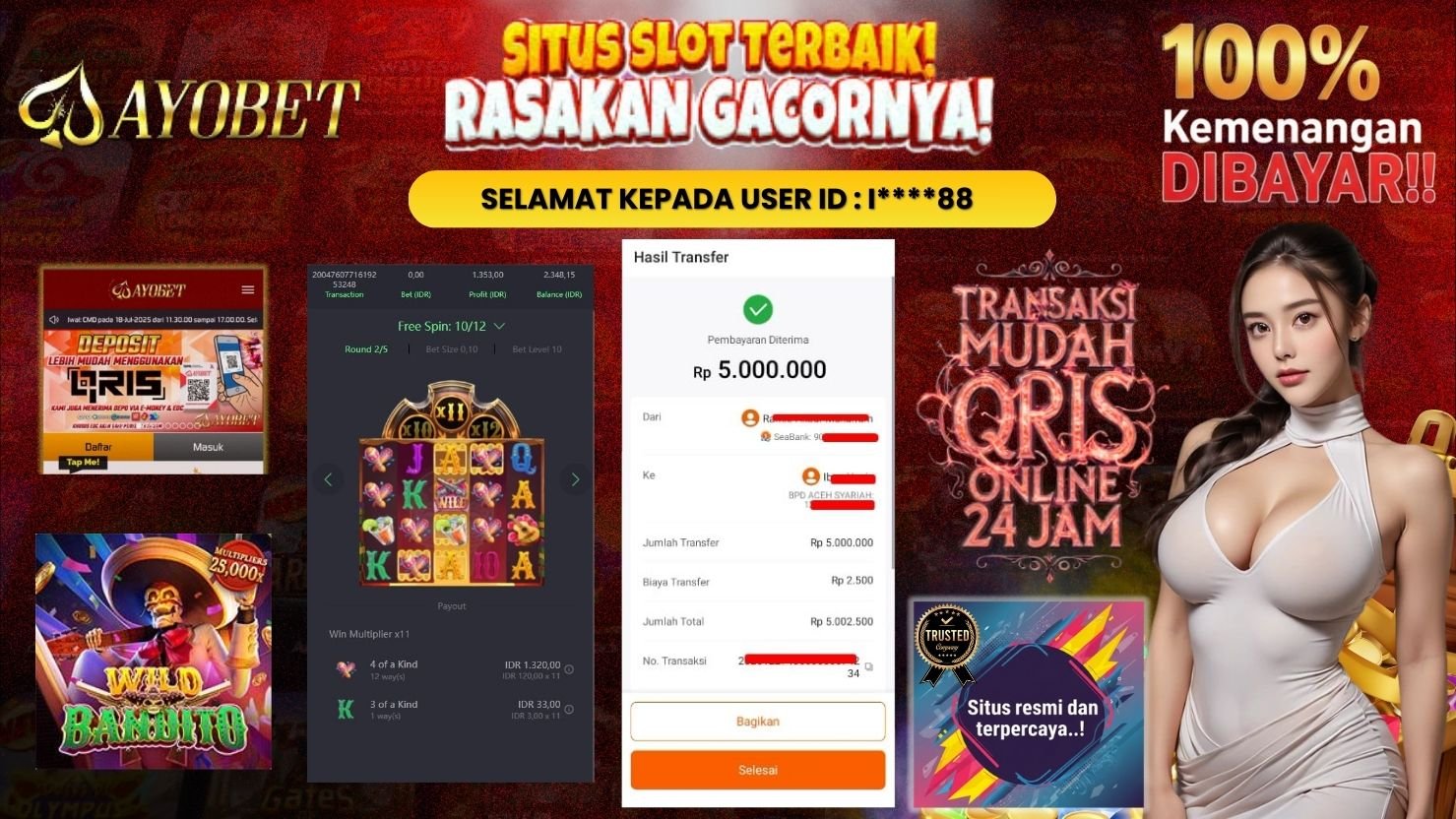 AYOBET JACKPOT SLOT WILD BANDITO